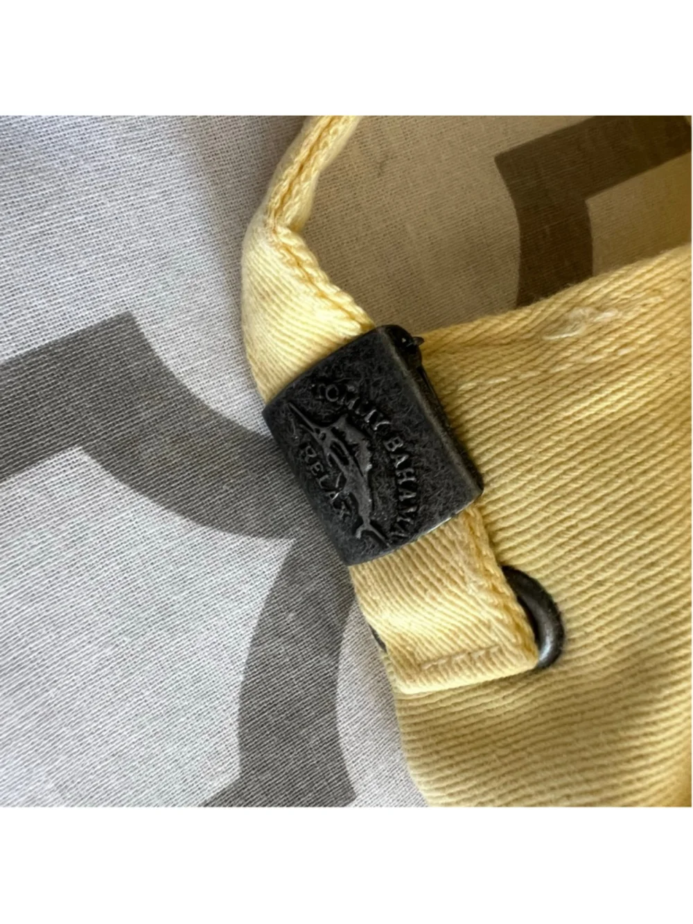 Men's Tommy Bahama One Size Yellow Baseball Cap with Brown Patch